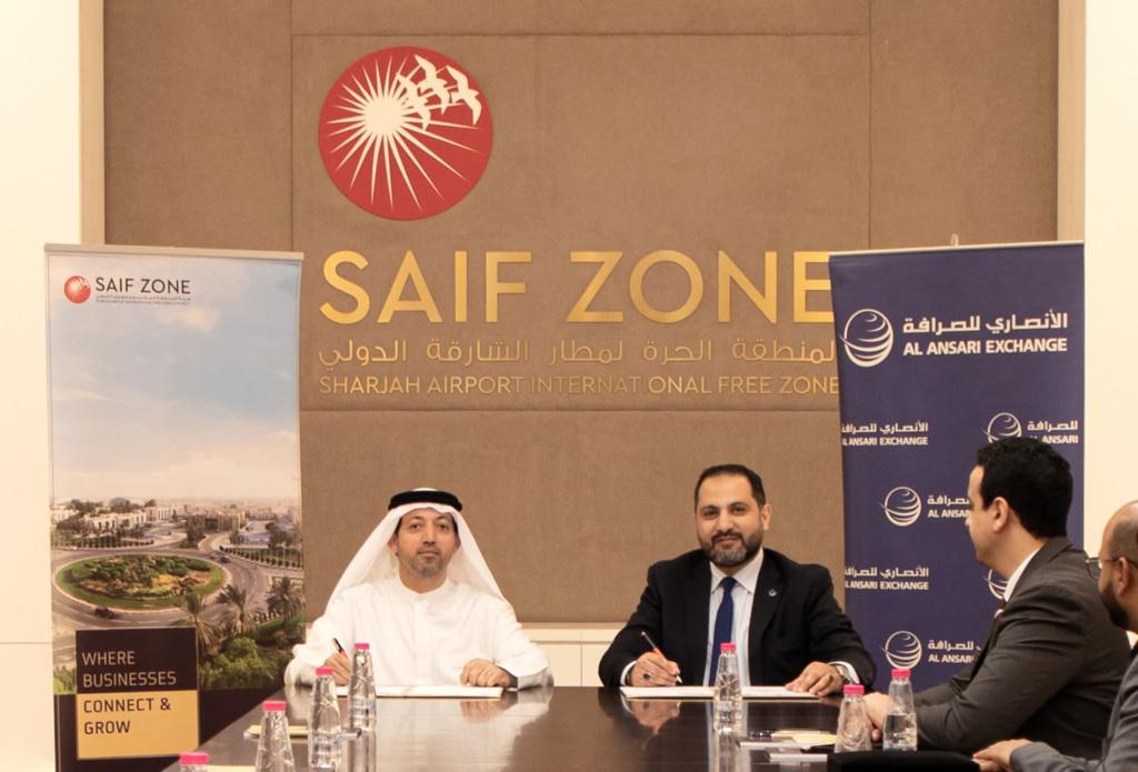 SAIF Zone partners with Al Ansari Exchange to offer new payment service and enhance customer experience